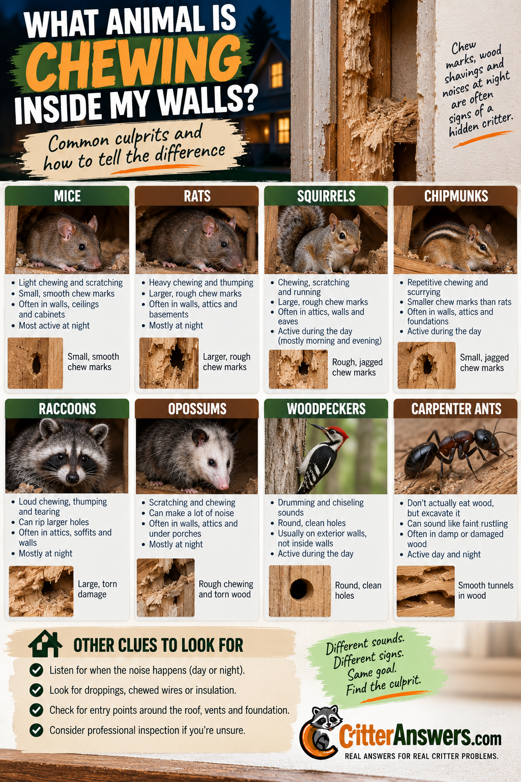 What Animal Is Chewing Inside My Walls?