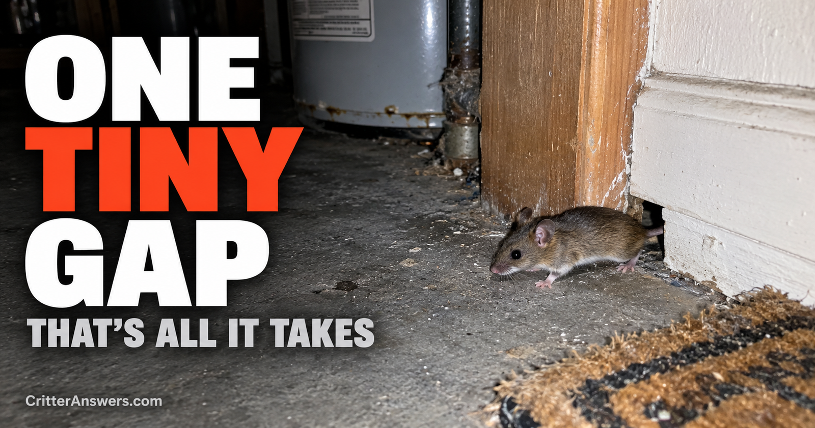 Mice only need one small gap to enter