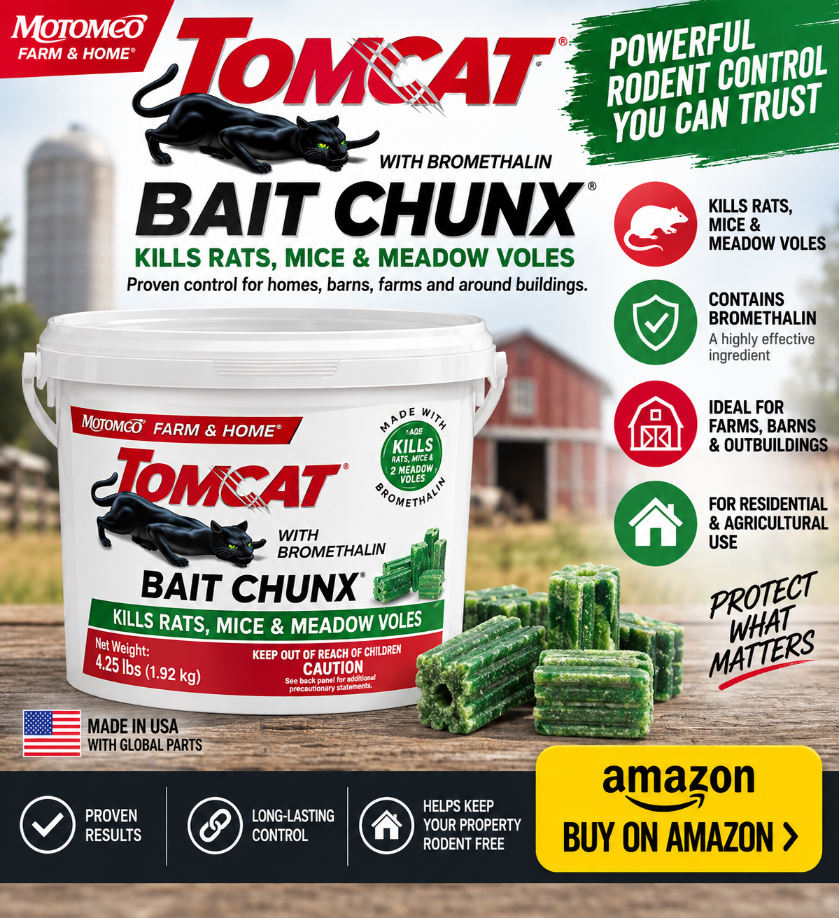 Tomcat mouse poison bait chunks 