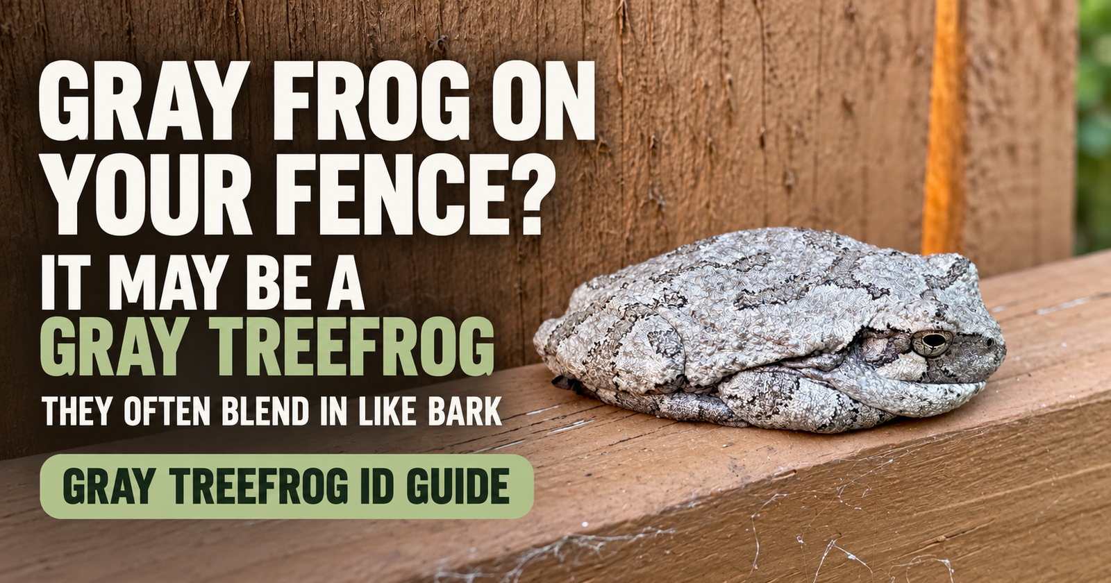 Gray Frog on Your Fence? It May Be a Gray Treefrog